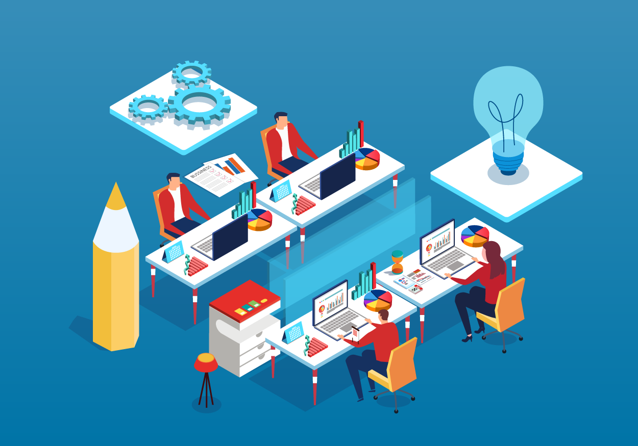 Graphic representing innovative trainings